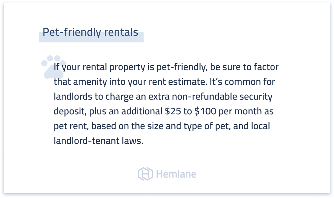 Pet-friendly real estate rentals - how to price